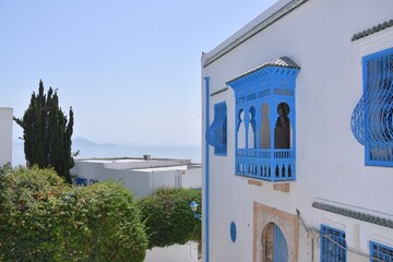sidi bou said city, Medyna, tunisia, - obrazy, fototapety, plakaty