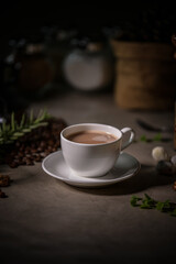 Obraz na płótnie Canvas hot cocoa in a white mug