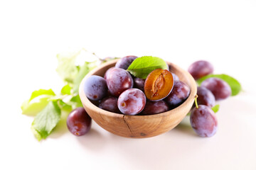 fresh purple jam and leaf