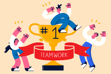 Teamwork, Business success, achievement concept.