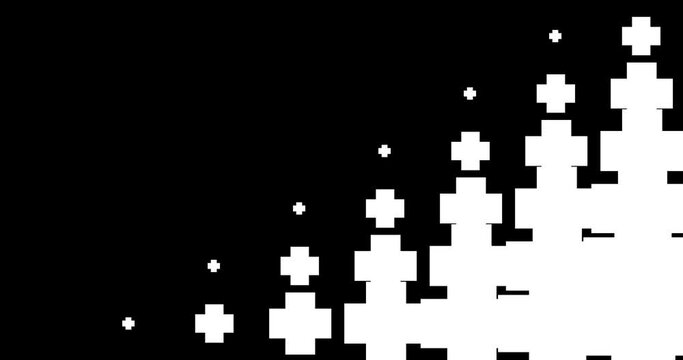 Animated transition, mask black and white, luma matte with alpha channel, background or pattern. alpha channel