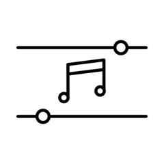 Music player Vector Line Icon Design