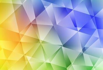 Light Multicolor vector shining triangular layout.
