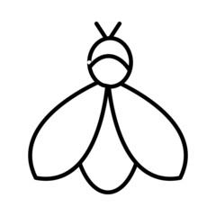 Honey Bee Vector Line Icon Design