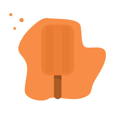 orange ice cream on a stick