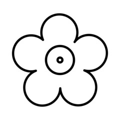 Sunflower Vector Line Icon Design