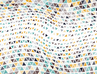 Intricate triangles halftone design. Fade triangular shapes cover background. Geometric