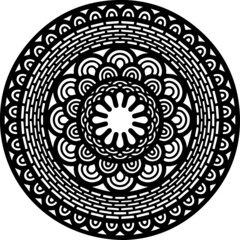Mandala Art can be used for artwork decoration, coloring or tattoo design.