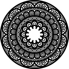 Mandala Art can be used for artwork decoration, coloring or tattoo design.