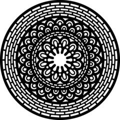 Mandala Art can be used for artwork decoration, coloring or tattoo design.