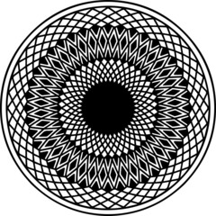 Mandala Art can be used for artwork decoration, coloring or tattoo design.