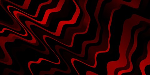 Dark Red vector template with curves.
