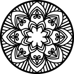Mandala Art can be used for artwork decoration, coloring or tattoo design.