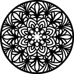 Mandala Art can be used for artwork decoration, coloring or tattoo design.