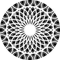 Mandala Art can be used for artwork decoration, coloring or tattoo design.