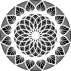 Mandala Art can be used for artwork decoration, coloring or tattoo design.