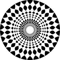 Mandala Art can be used for artwork decoration, coloring or tattoo design.