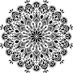 Mandala Art can be used for artwork decoration, coloring or tattoo design.