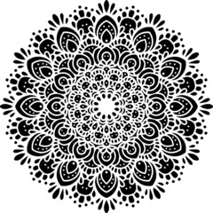 Mandala Art can be used for artwork decoration, coloring or tattoo design.