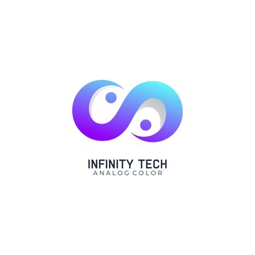 Infinity tech logo gradient modern color
