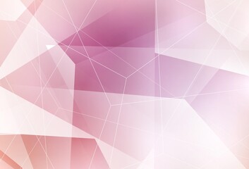 Fototapeta premium Light Pink vector template with crystals, triangles.