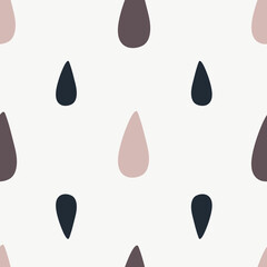 Vector Pastel Pink Black Raindrop seamless pattern background perfect for fabric, scrapbooking, wallpaper, web and graphic projects.