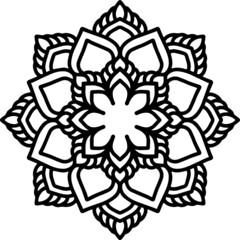 Mandala Art can be used for artwork decoration, coloring or tattoo design.