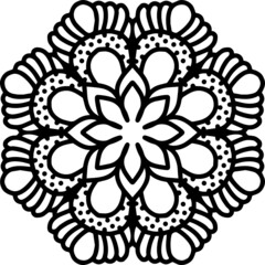 Mandala Art can be used for artwork decoration, coloring or tattoo design.
