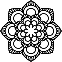 Mandala Art can be used for artwork decoration, coloring or tattoo design.