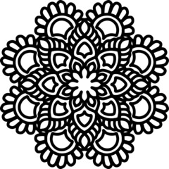 Mandala Art can be used for artwork decoration, coloring or tattoo design.