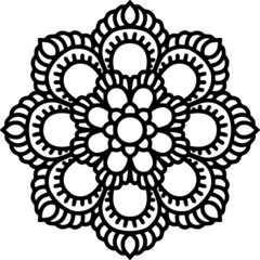 Mandala Art can be used for artwork decoration, coloring or tattoo design.