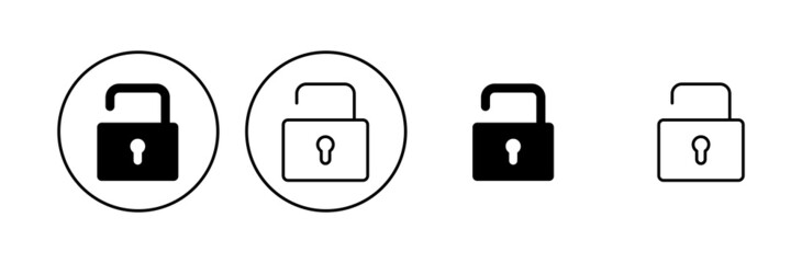 Lock icon set. Padlock icon vector. Encryption icon. Security symbol