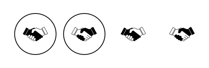 Handshake icon set. business handshake. contact agreement