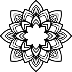 Mandala Art can be used for artwork decoration, coloring or tattoo design.