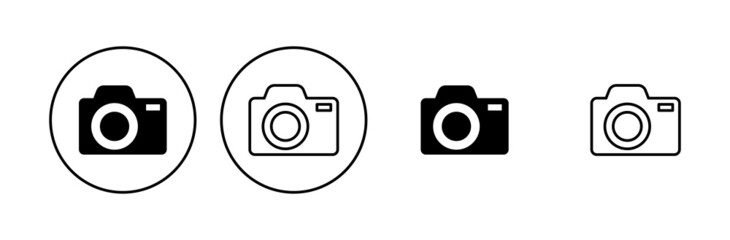 Camera icon set. photo camera icon. camera photography icon.