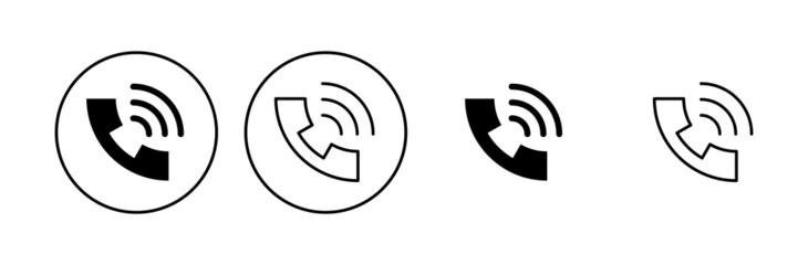 Call icon set. telephone icon vector. phone icon vector. contact us