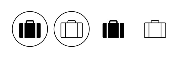 Briefcase icon set. suitcase icon. luggage symbol.