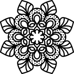 Mandala Art can be used for artwork decoration, coloring or tattoo design.