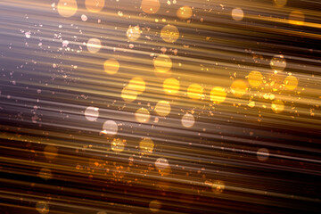 abstract background of glitter vintage lights in gold shades - Banners with Christmas lights and decorations - Christmas garland made of bokeh lights - wonderful light lines in the background