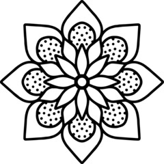 Mandala Art can be used for artwork decoration, coloring or tattoo design.