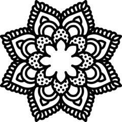 Mandala Art can be used for artwork decoration, coloring or tattoo design.