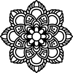 Mandala Art can be used for artwork decoration, coloring or tattoo design.