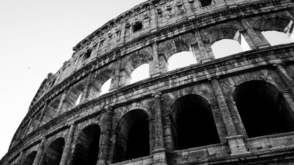 Obraz premium Black and white Colosseum in Rome