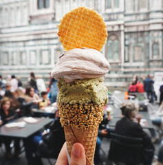 Gelato in the city of Rome