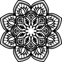 Mandala Art can be used for artwork decoration, coloring or tattoo design.