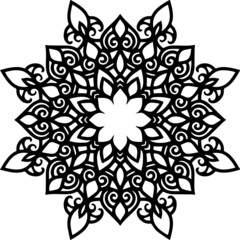 Mandala Art can be used for artwork decoration, coloring or tattoo design.