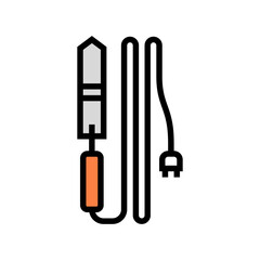 electric knife beekeeping color icon vector. electric knife beekeeping sign. isolated symbol illustration