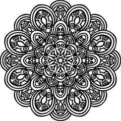 Mandala Art can be used for artwork decoration, coloring or tattoo design.