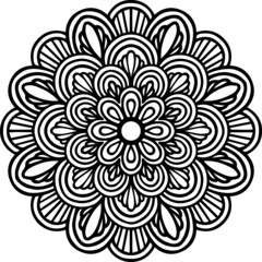 Mandala Art can be used for artwork decoration, coloring or tattoo design.