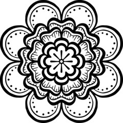 Mandala Art can be used for artwork decoration, coloring or tattoo design.